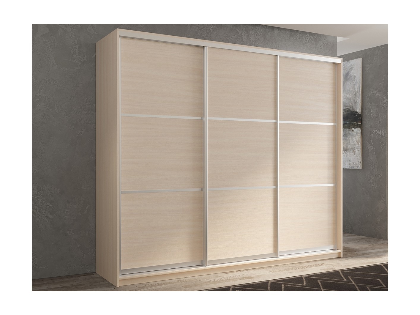 

Шкаф-купе 3-х дверный Кааппи 4 Дуб молочный 210х60х230 см