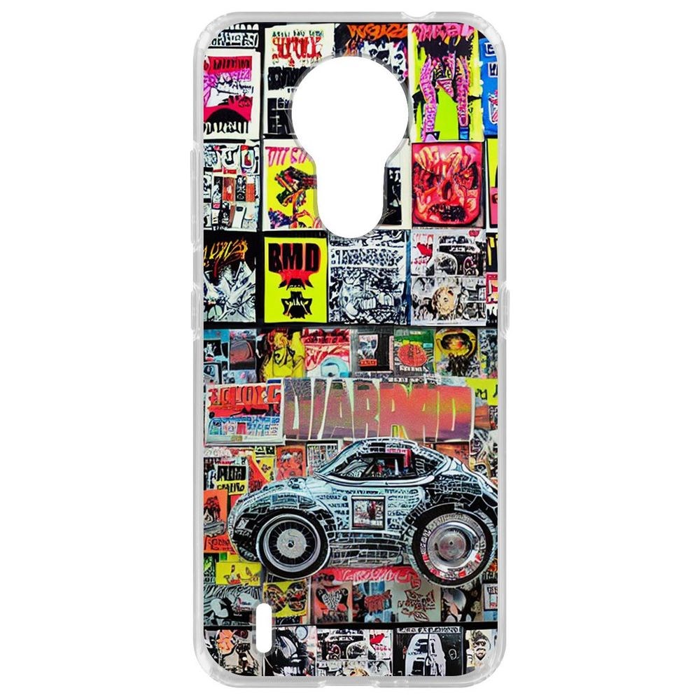 

Чехол-накладка Krutoff Clear Case Автопамфлет для Nokia 1.4, Прозрачный