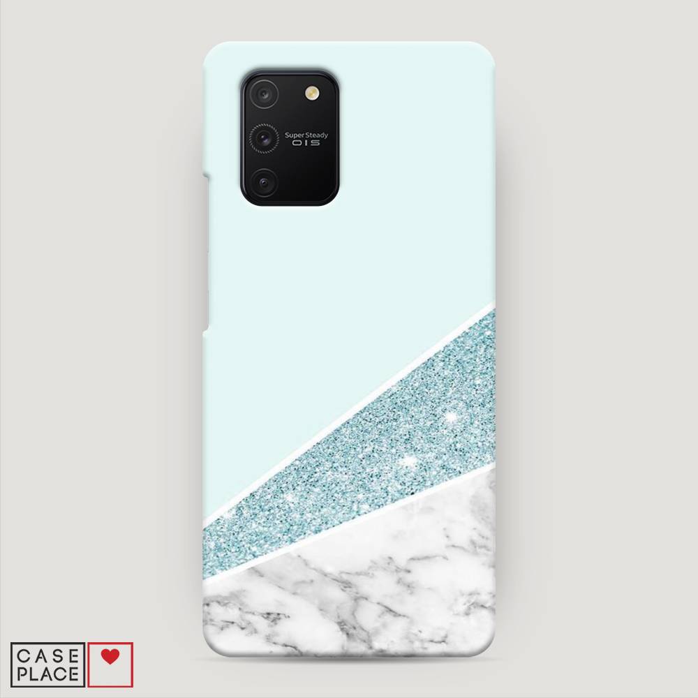 

Пластиковый чехол "Мрамор с голубыми блестками" на Samsung Galaxy S10 Lite, 210020-2