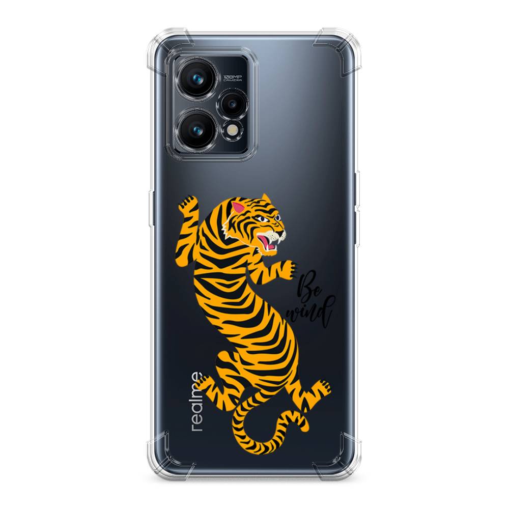 фото Противоударный силиконовый чехол "tiger be wind" на realme 9 pro plus awog