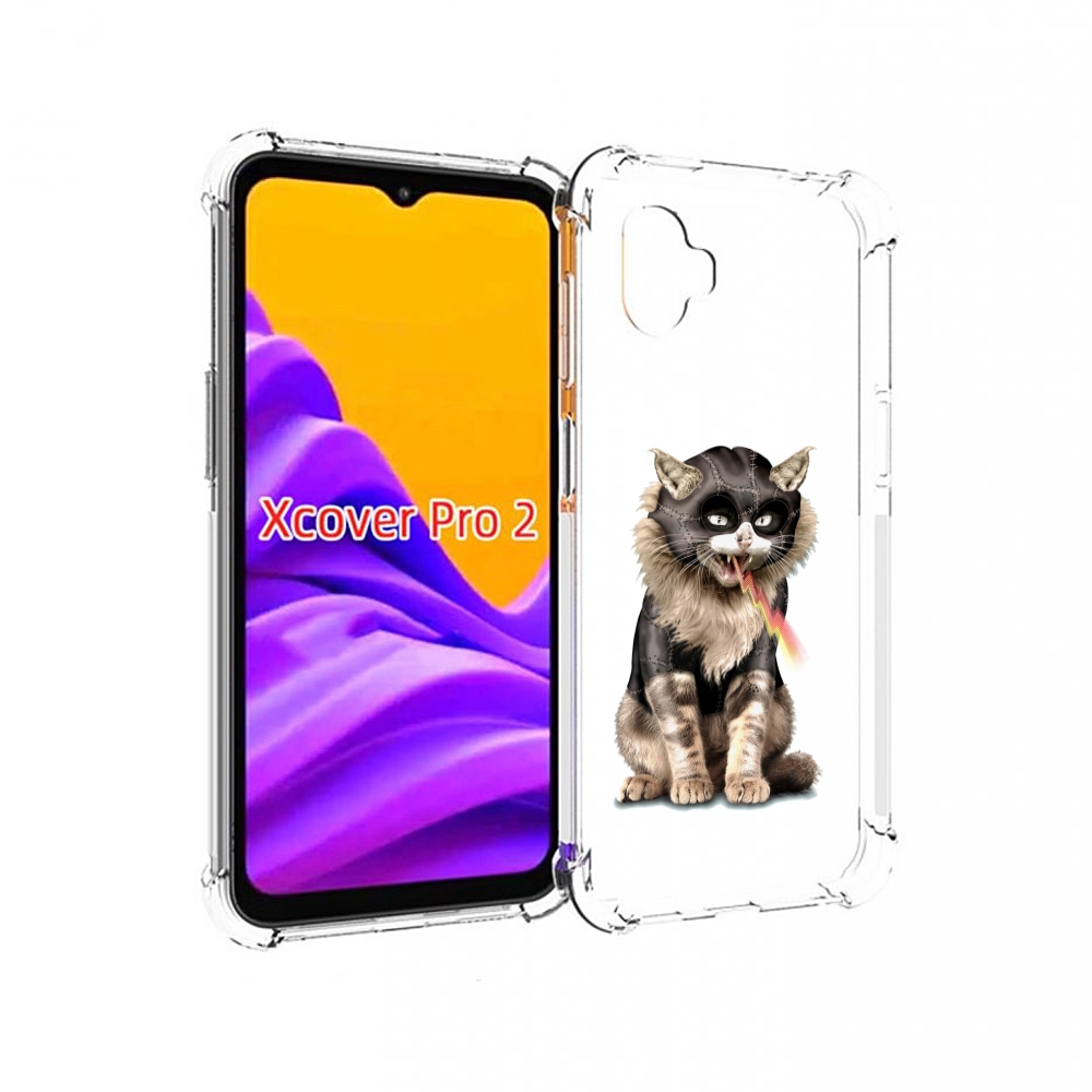 Чехол MyPads дьяволский кот для Samsung Galaxy Xcover Pro 2