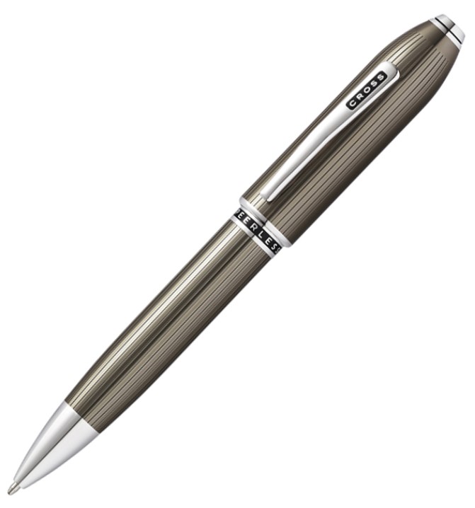 фото Шариковая ручка cross peerless translucent titanium grey engraved lacquer at0702-13
