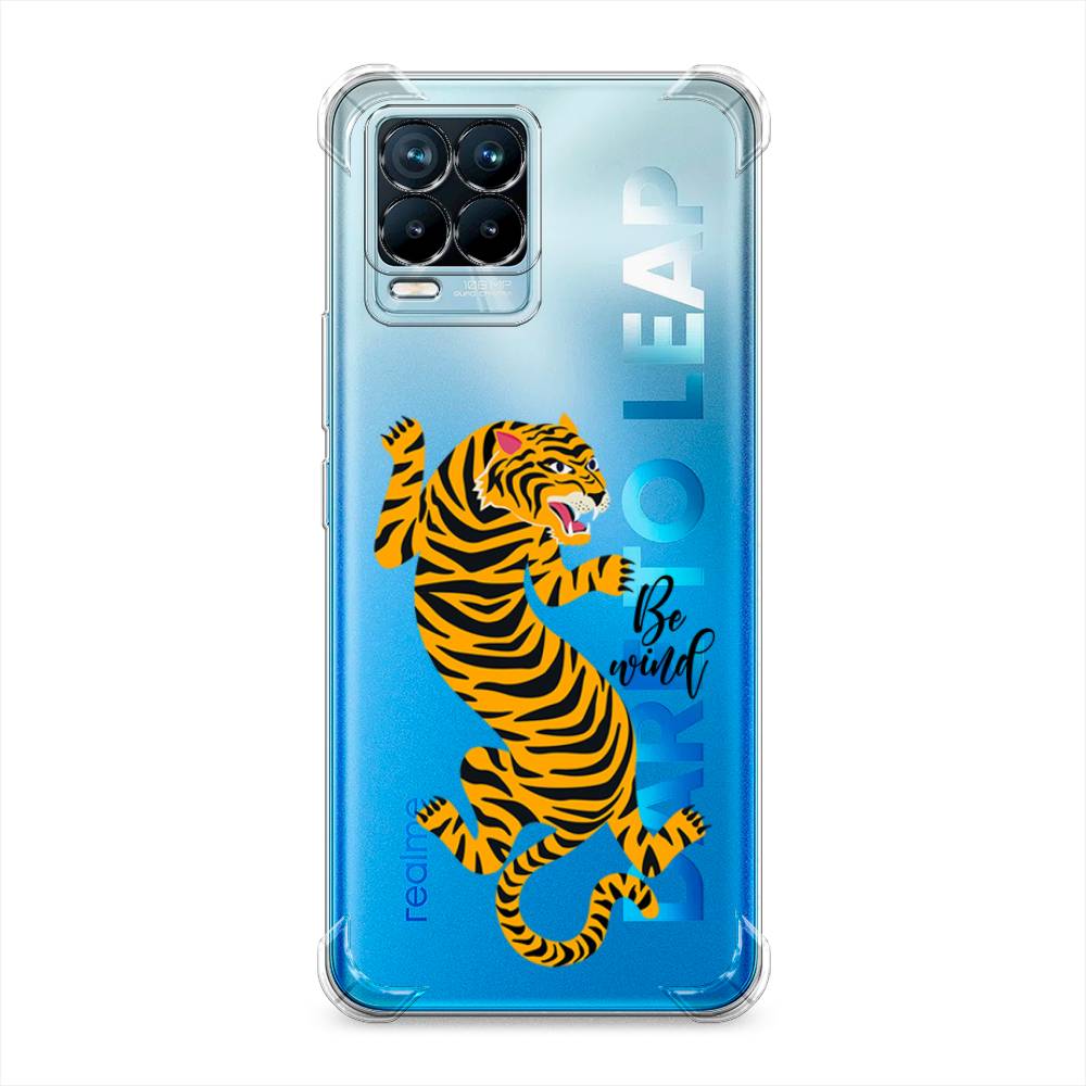

Чехол Awog на Realme 8/8 Pro "Tiger be wind", Разноцветный