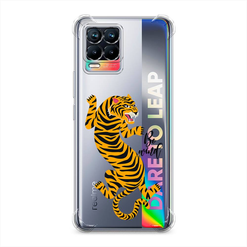 фото Противоударный силиконовый чехол "tiger be wind" на realme 8 awog