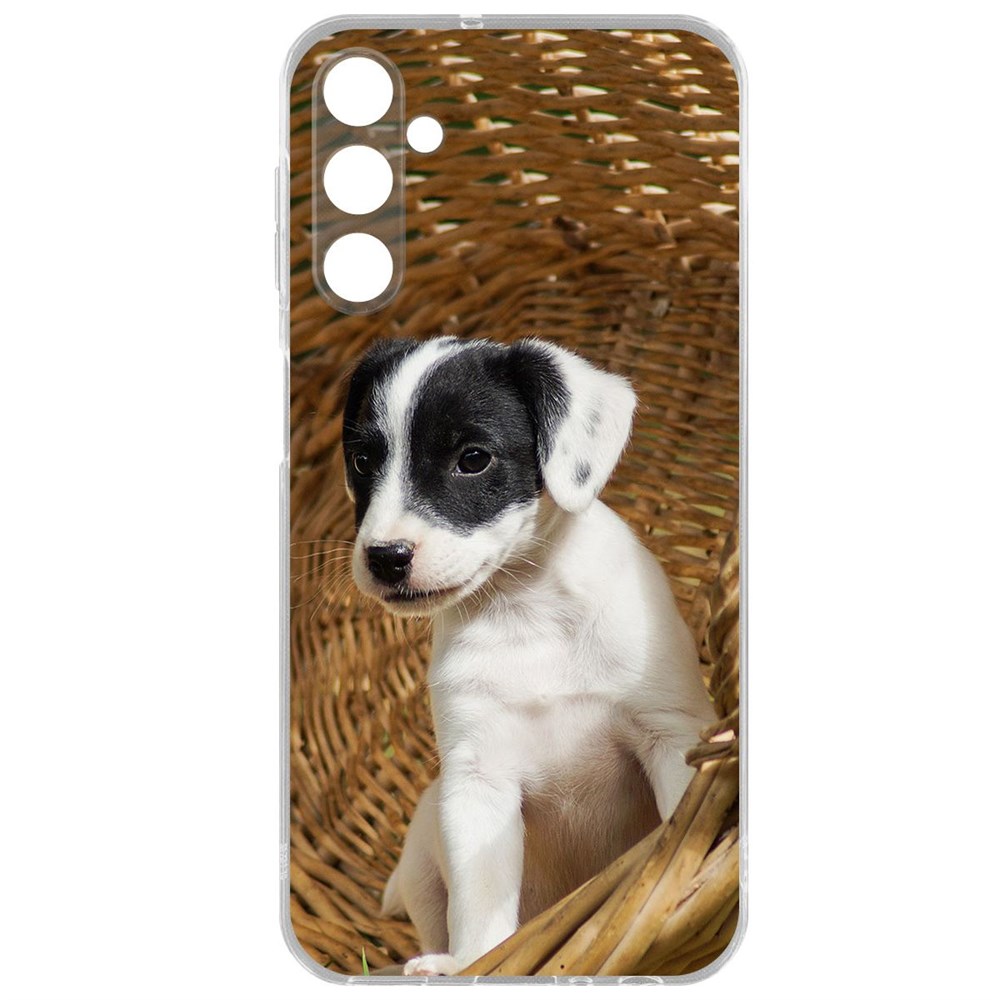 

Чехол-накладка Krutoff Clear Case Щенок в корзине для Samsung Galaxy A24 (A245), Прозрачный