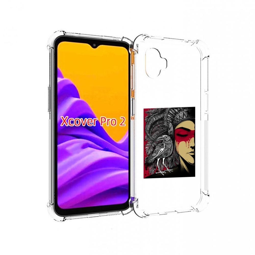 

Чехол MyPads девушка с вороном в абстракции для Samsung Galaxy Xcover Pro 2, Прозрачный, Tocco