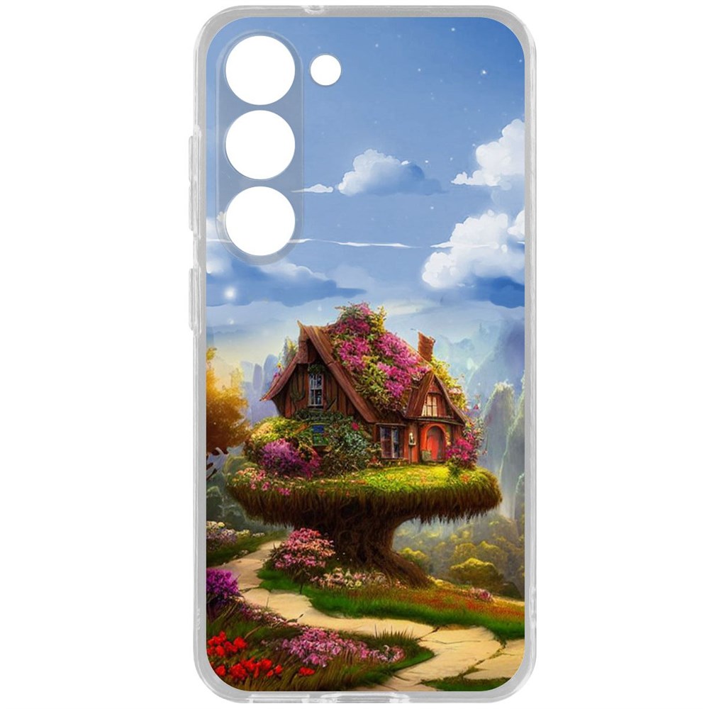 

Чехол-накладка Krutoff Clear Case Дом на дереве для Samsung Galaxy S23, Прозрачный