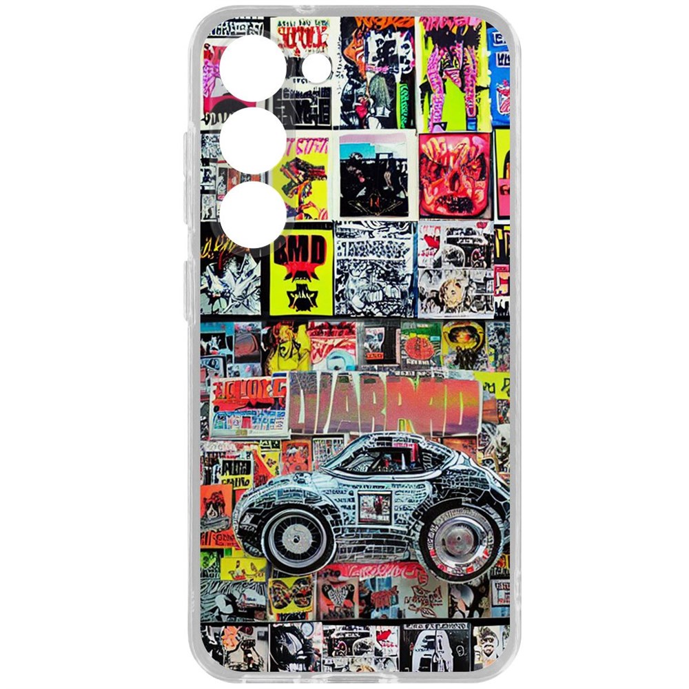 

Чехол-накладка Krutoff Clear Case Автопамфлет для Samsung Galaxy S23, Прозрачный