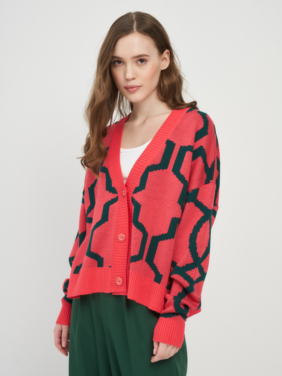 

Кардиган женский BE YOU 7221-14092 красный 42-52 RU, 7221-14092