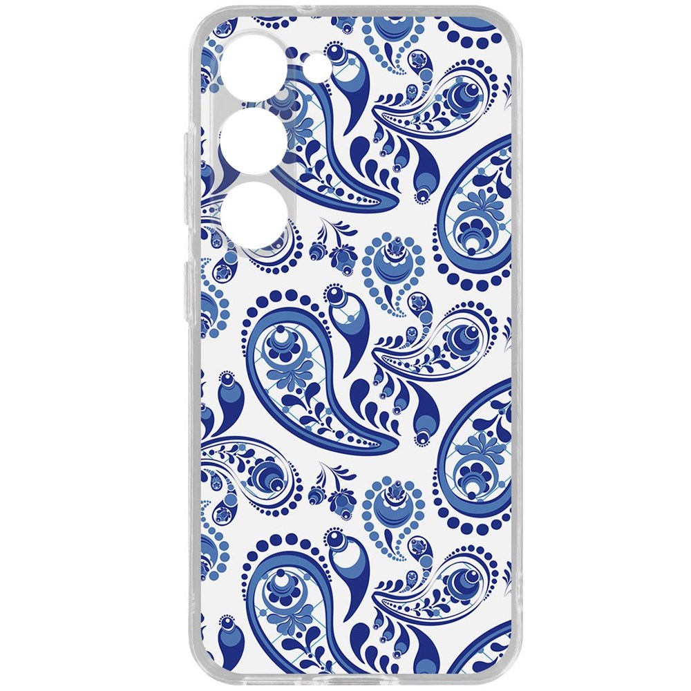 

Чехол-накладка Krutoff Clear Case Гжель для Samsung Galaxy S23, Прозрачный