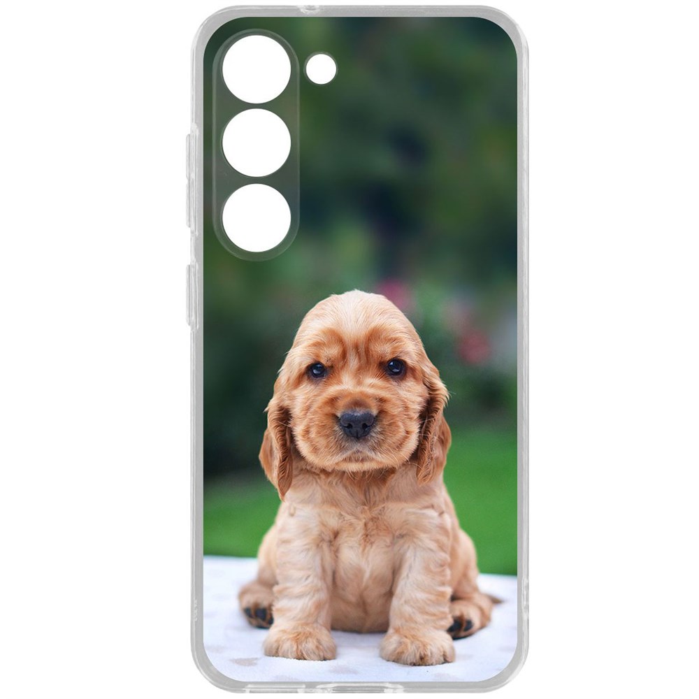 

Чехол-накладка Krutoff Clear Case Щенок кокер-спаниеля для Samsung Galaxy S23, Прозрачный