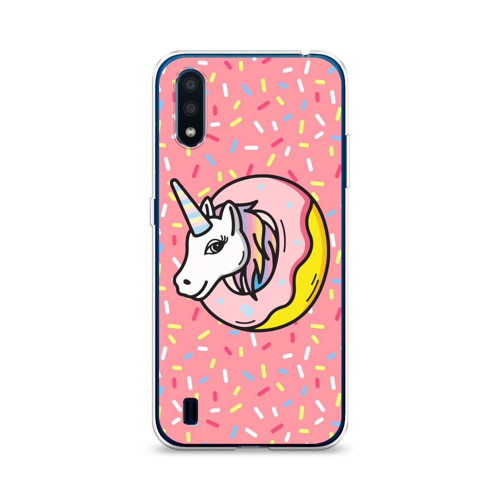 

Чехол Awog на Samsung Galaxy M01 / Самсунг M01 "Единорог в пончике", Розовый;желтый;белый, 2101150-2