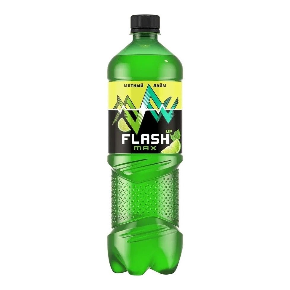 Энергетический напиток Flash Up Max мятный лайм газированный 1 л х 9 шт