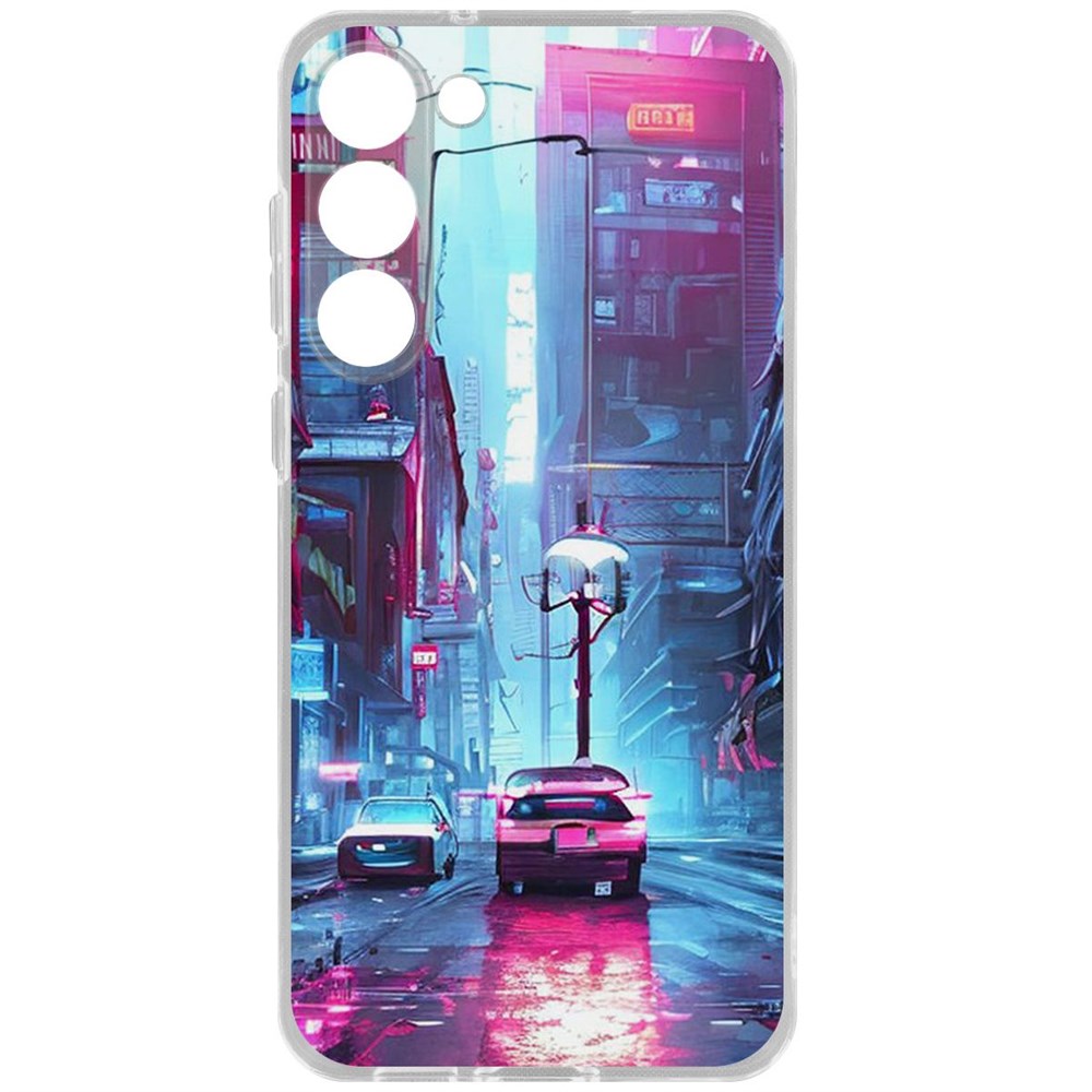 

Чехол-накладка Krutoff Clear Case Киберпанк Улица для Samsung Galaxy S23+, Прозрачный