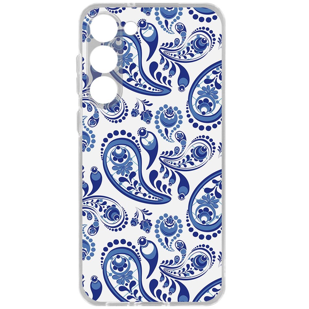 

Чехол-накладка Krutoff Clear Case Гжель для Samsung Galaxy S23+, Прозрачный