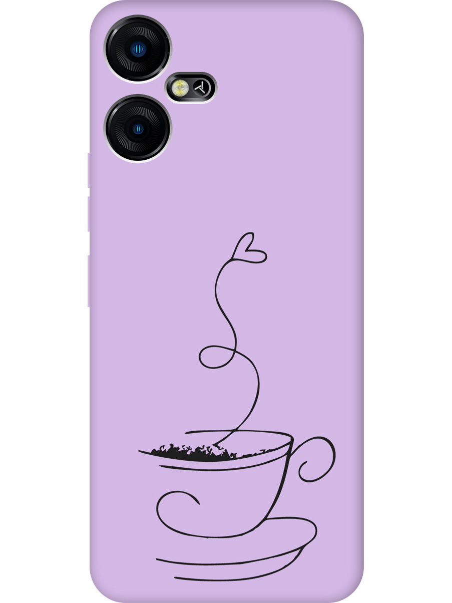 

Силиконовый чехол на Tecno Pova Neo 3 "Coffee Love" сиреневый, Фиолетовый;черный, 20001483