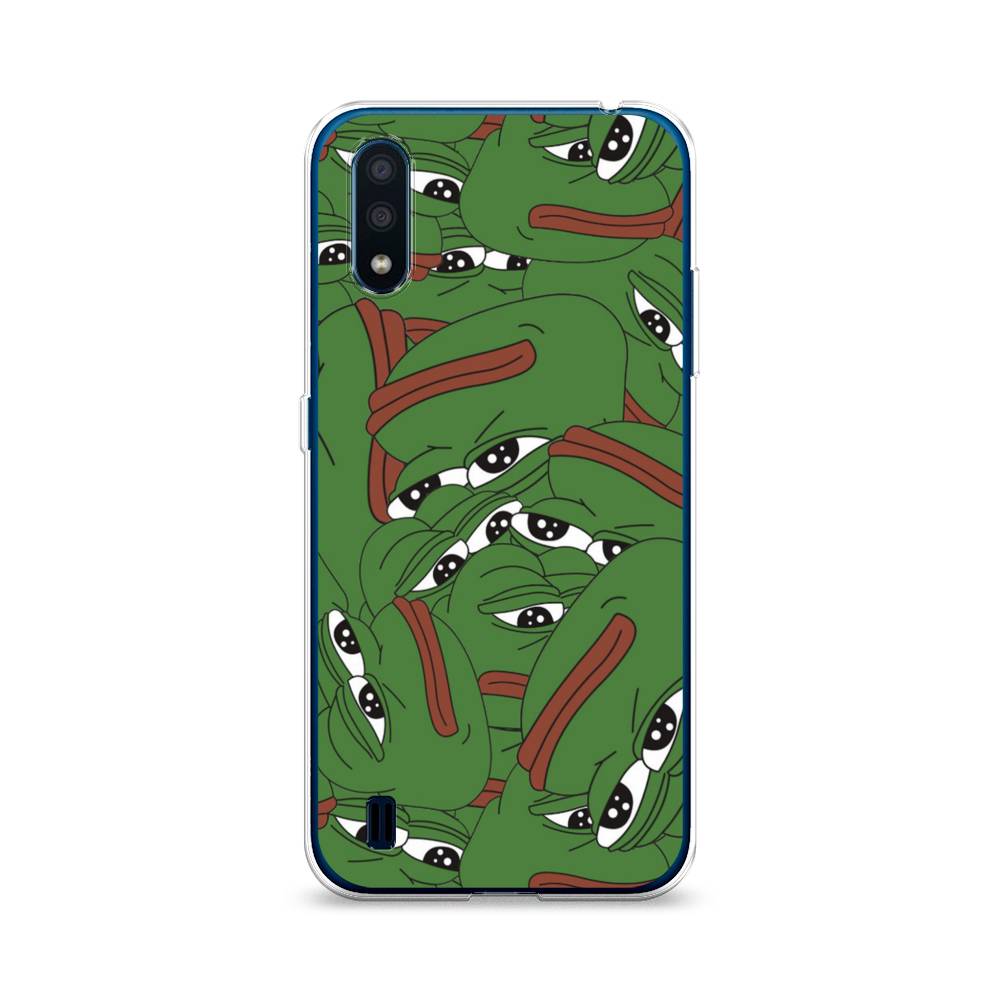 

Чехол Awog на Samsung Galaxy M01 / Самсунг M01 "Печальный frog", Зеленый;белый, 2101150-9