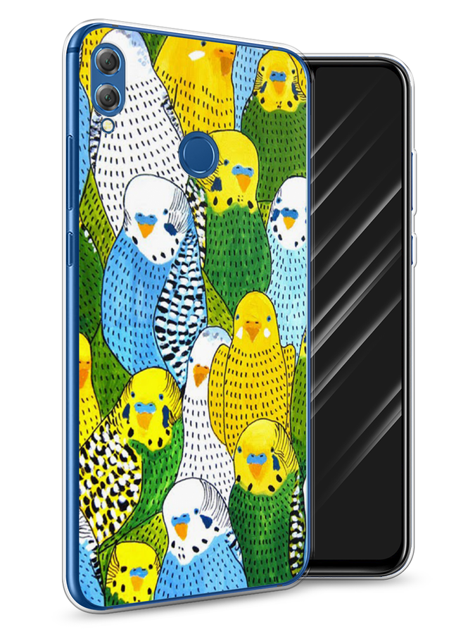 

Чехол Awog на Honor 8X "Попугаи", Желтый;зеленый;голубой, 66750-1