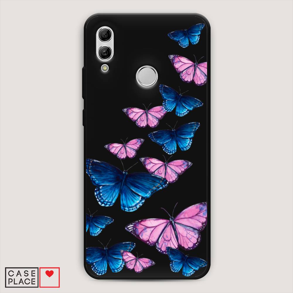 

Чехол Awog на Honor 10 Lite "Полет бабочек", Синий;черный;розовый, 67552-1