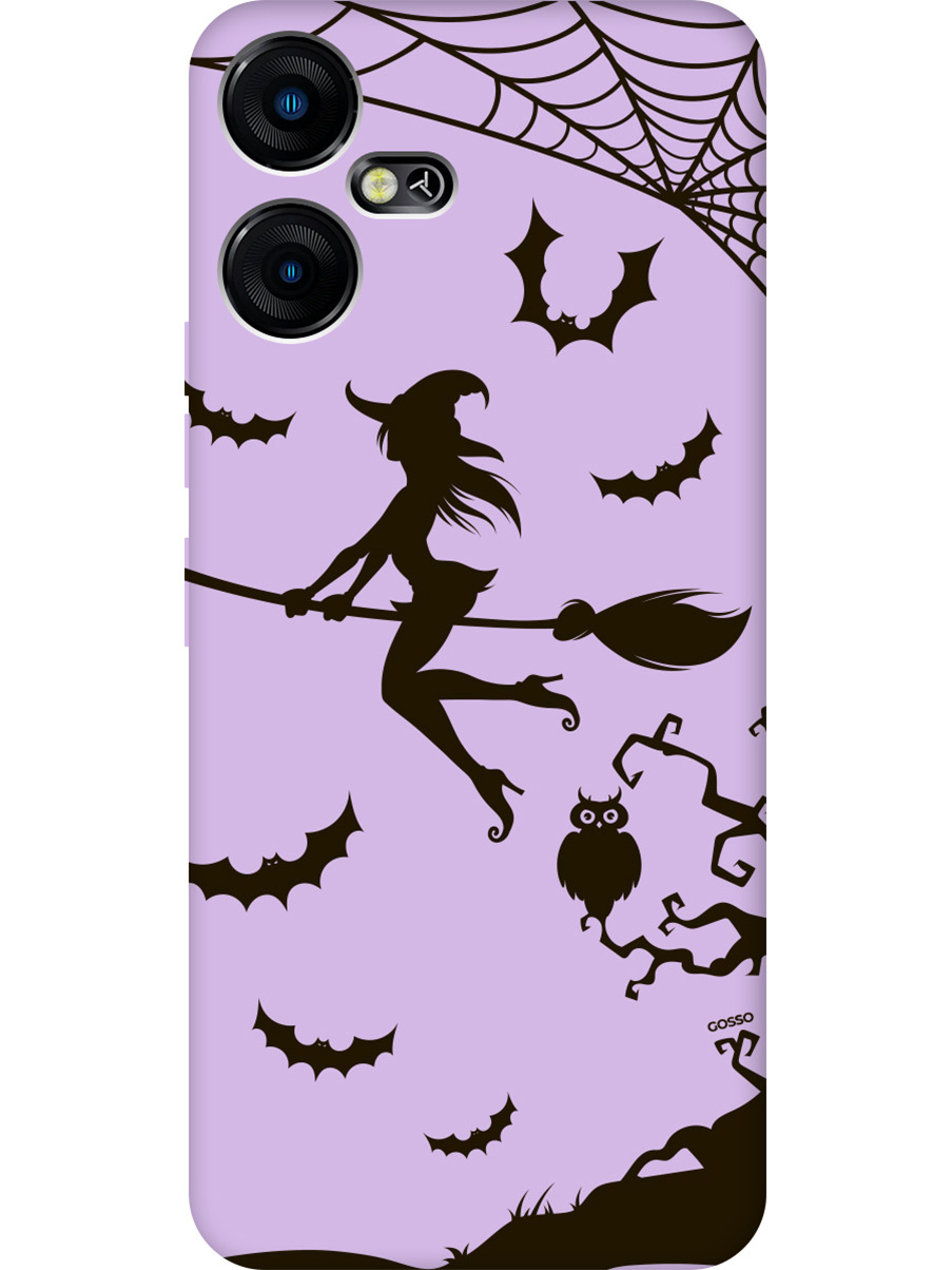 

Силиконовый чехол на Tecno Pova Neo 3 "Witch on a Broomstick" сиреневый, Фиолетовый;черный, 20001483