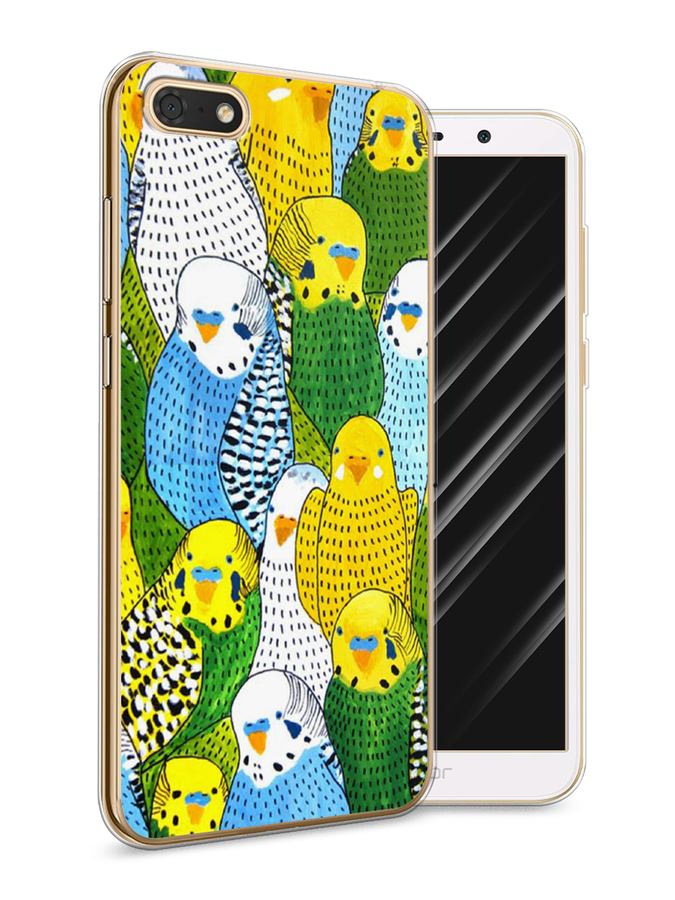 

Чехол Awog на Honor 7A "Попугаи", Желтый;зеленый;голубой, 65250-1