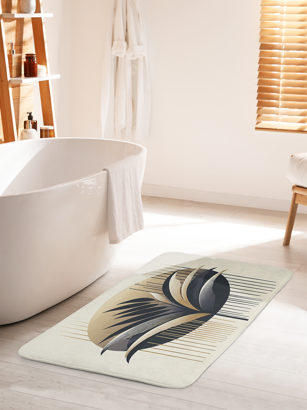 

Коврик для ванной туалета душа JoyArty "Абстракция с кругом", bath_sd1608_60x100