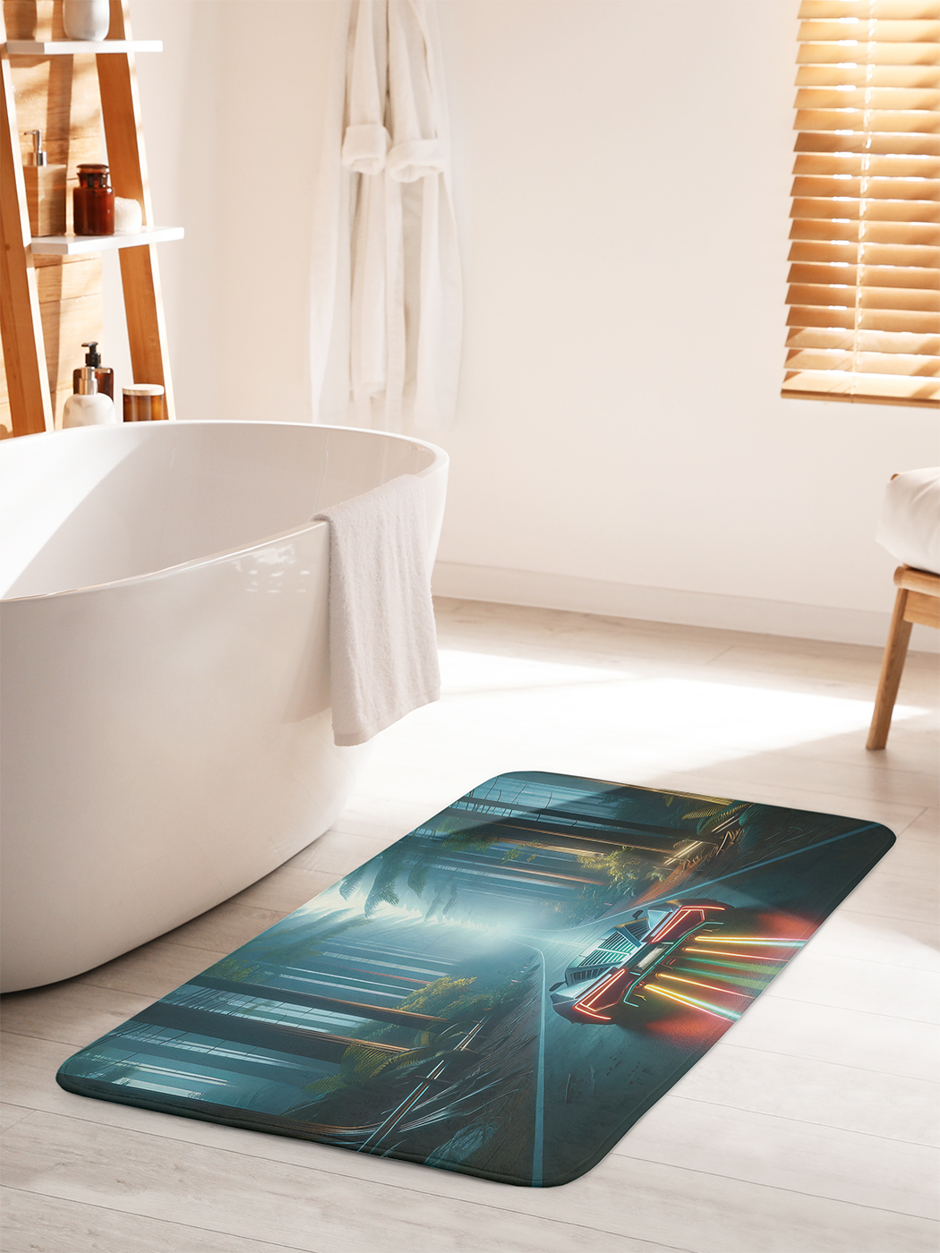 

Коврик для ванной туалета душа JoyArty "Лесная дорога", bath_sd1558_60x100