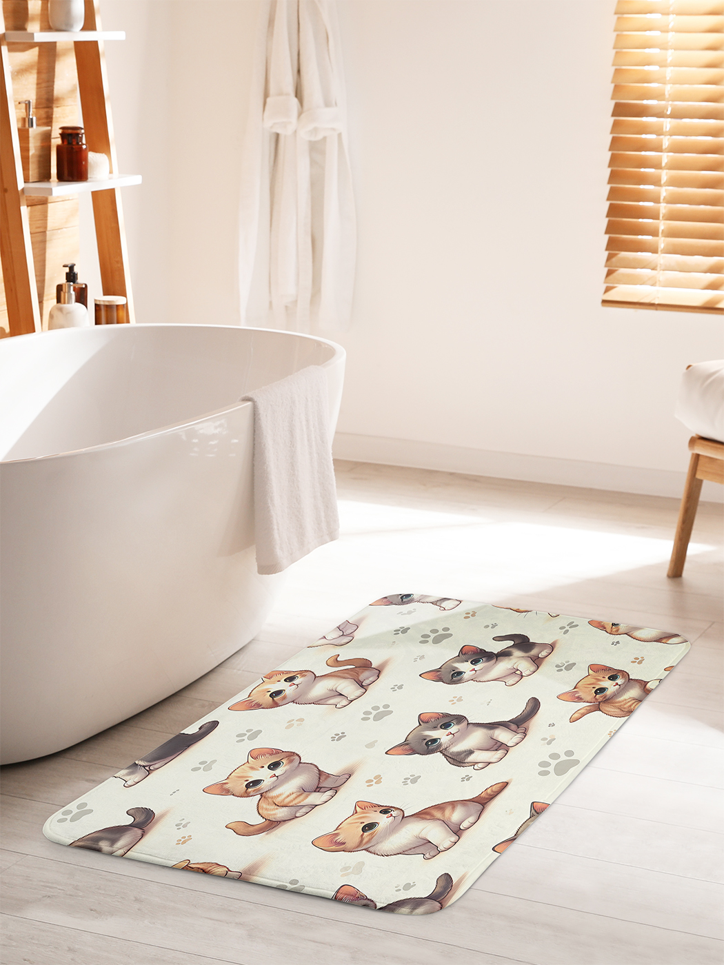 

Коврик для ванной туалета душа JoyArty "Котята с лапками", bath_429899_60x100