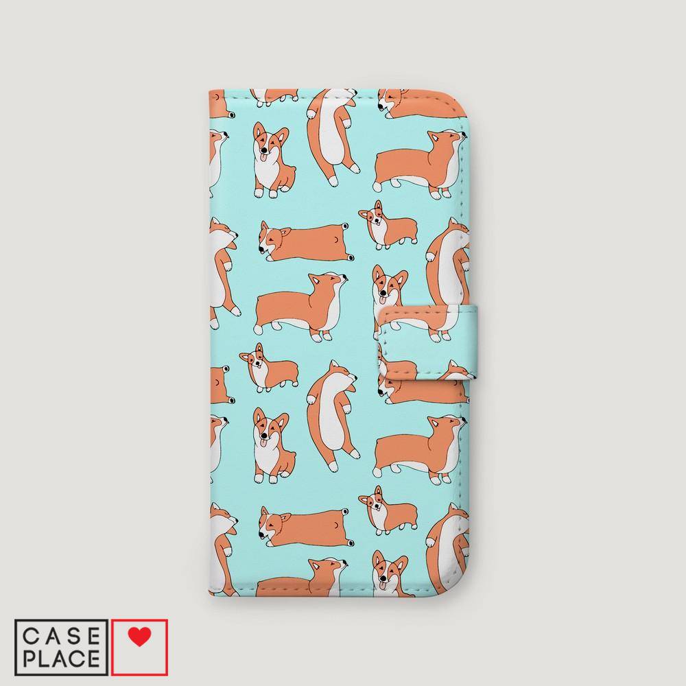 

Чехол Awog на Honor 10X Lite "Животный фон 20 book", Голубой, 6104685-1