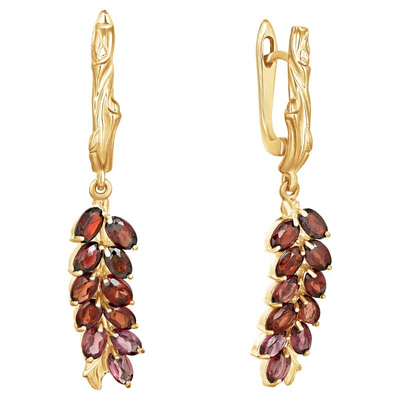 

Серьги из серебра с гранатом LAZURIT-ONLINE 7853YG, 7853YG