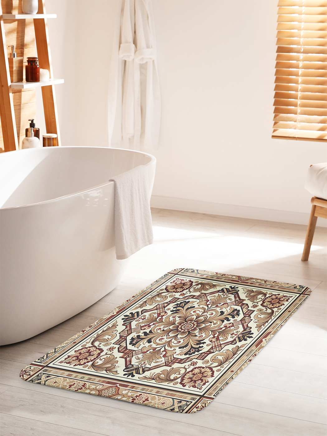 

Коврик для ванной туалета душа JoyArty "Цветочный орнамент", bath_sd1153_60x100