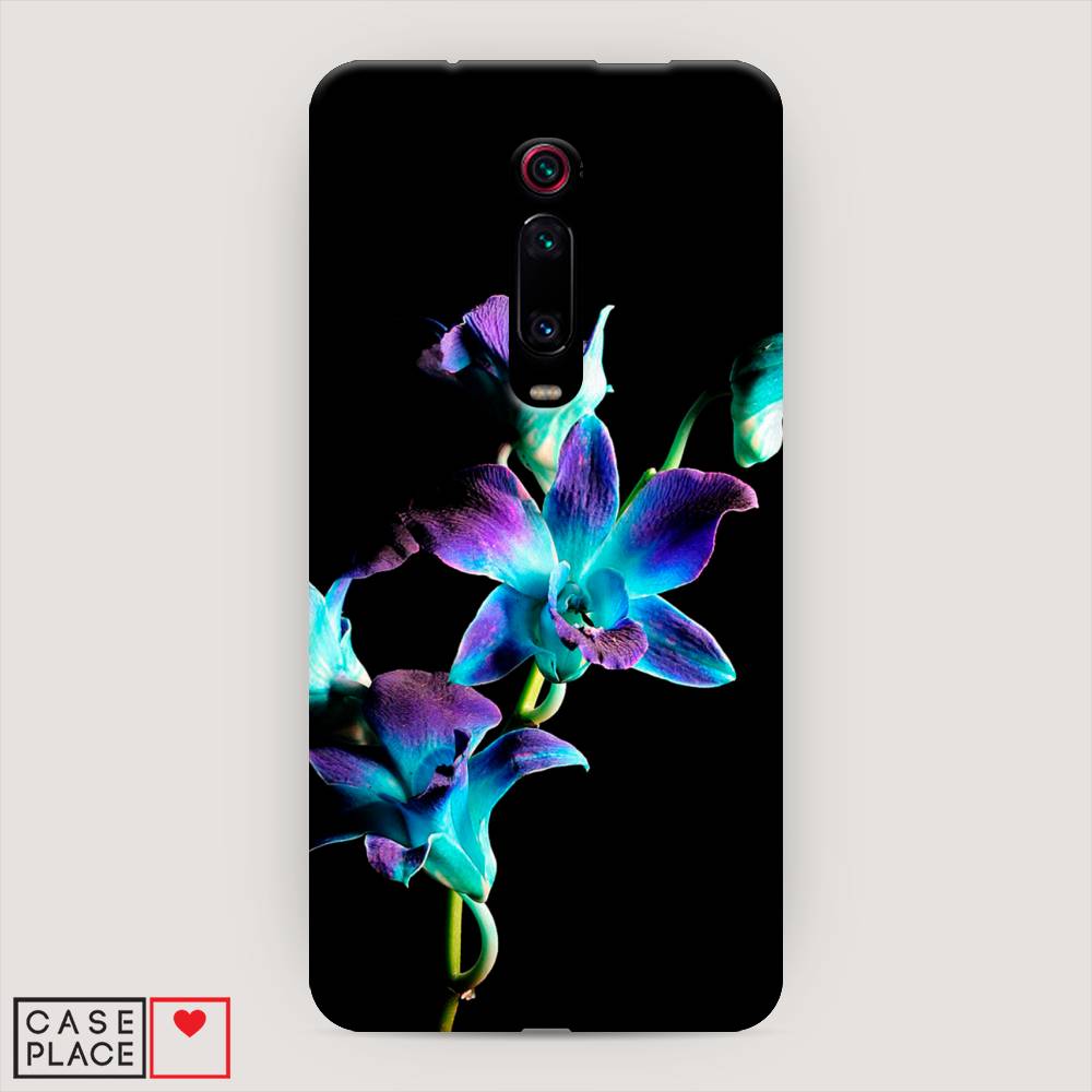 

Пластиковый чехол "Синий цветок на черном" на Xiaomi Mi 9T, 35720-6