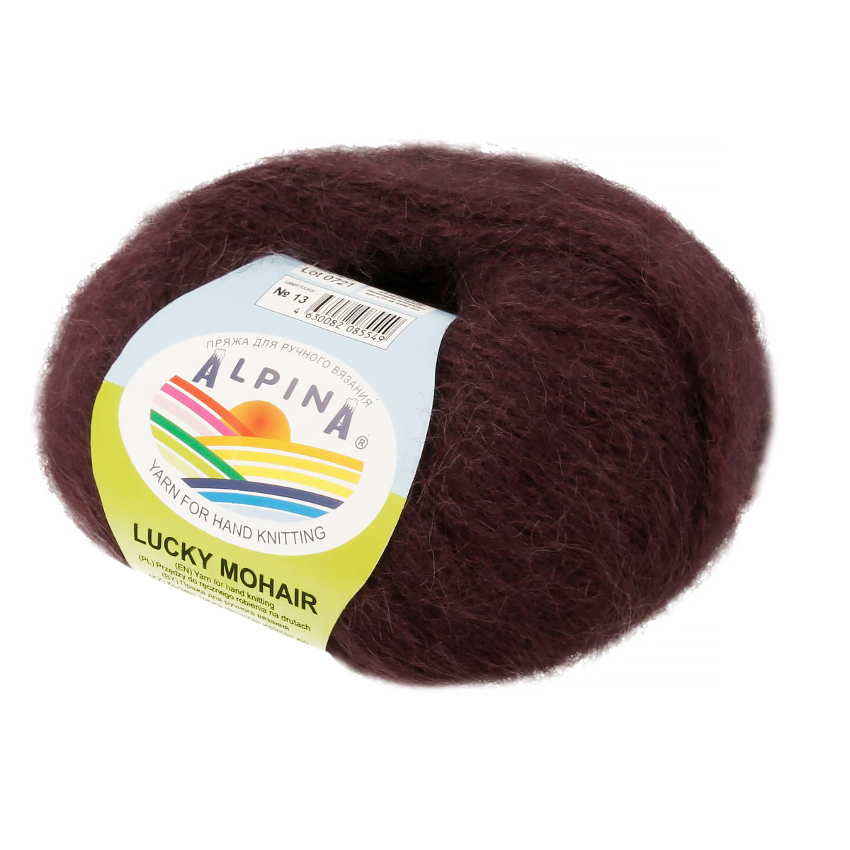 

Пряжа Alpina Lucky mohair 10 шт. по 50 г 60% кид мохер, 40% акрил 150 м №13 фиолетовый, LUCKY MOHAIR