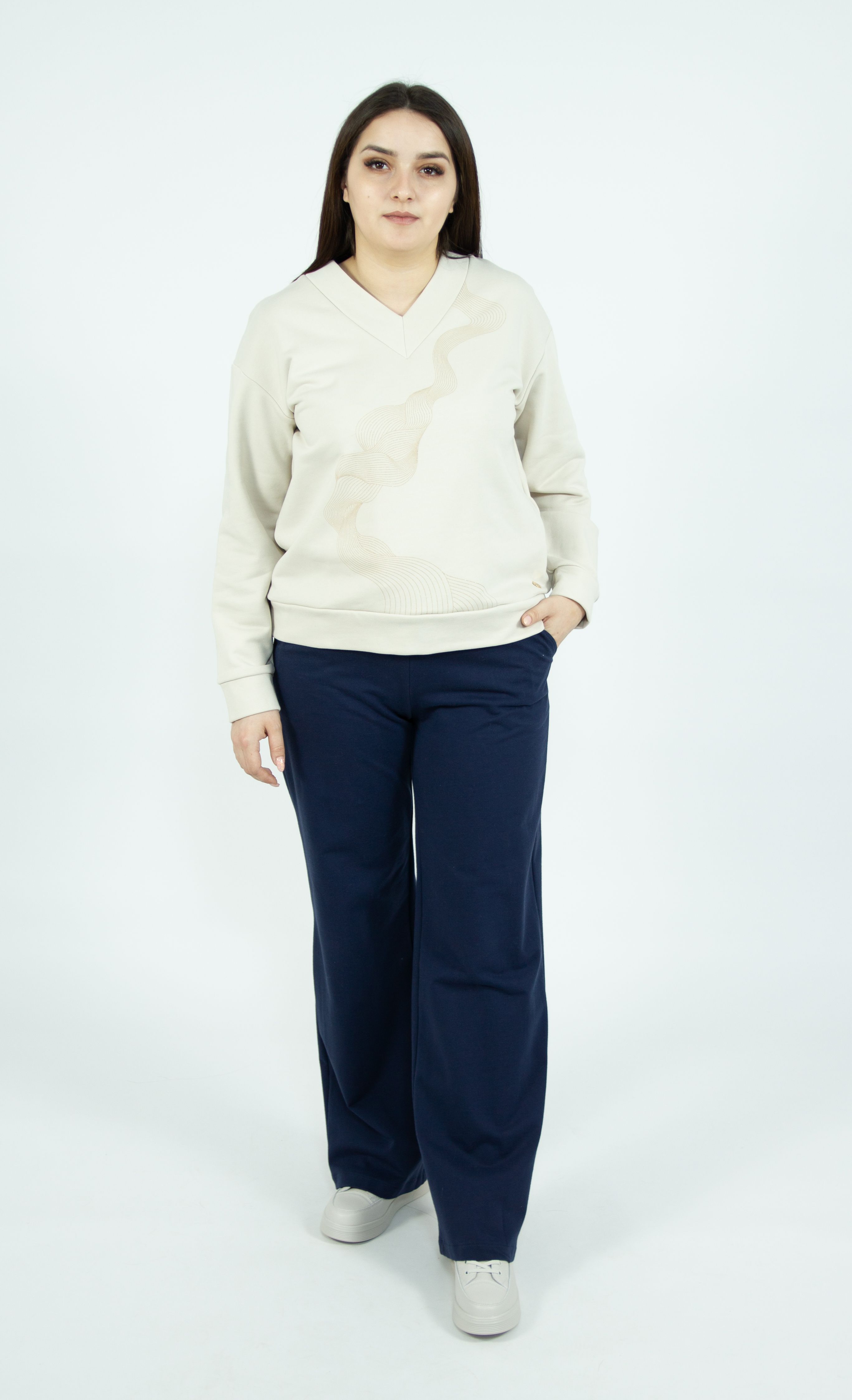 

Брюки женские 365 clothes 15615875.00 синие 40 RU, Синий, 15615875.00