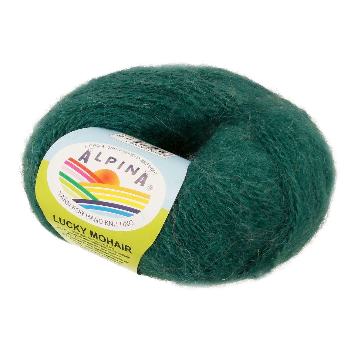 

Пряжа Alpina Lucky mohair 10 шт. по 50 г 60% кид мохер, 40% акрил 150 м №11 изумрудный, Зеленый, LUCKY MOHAIR