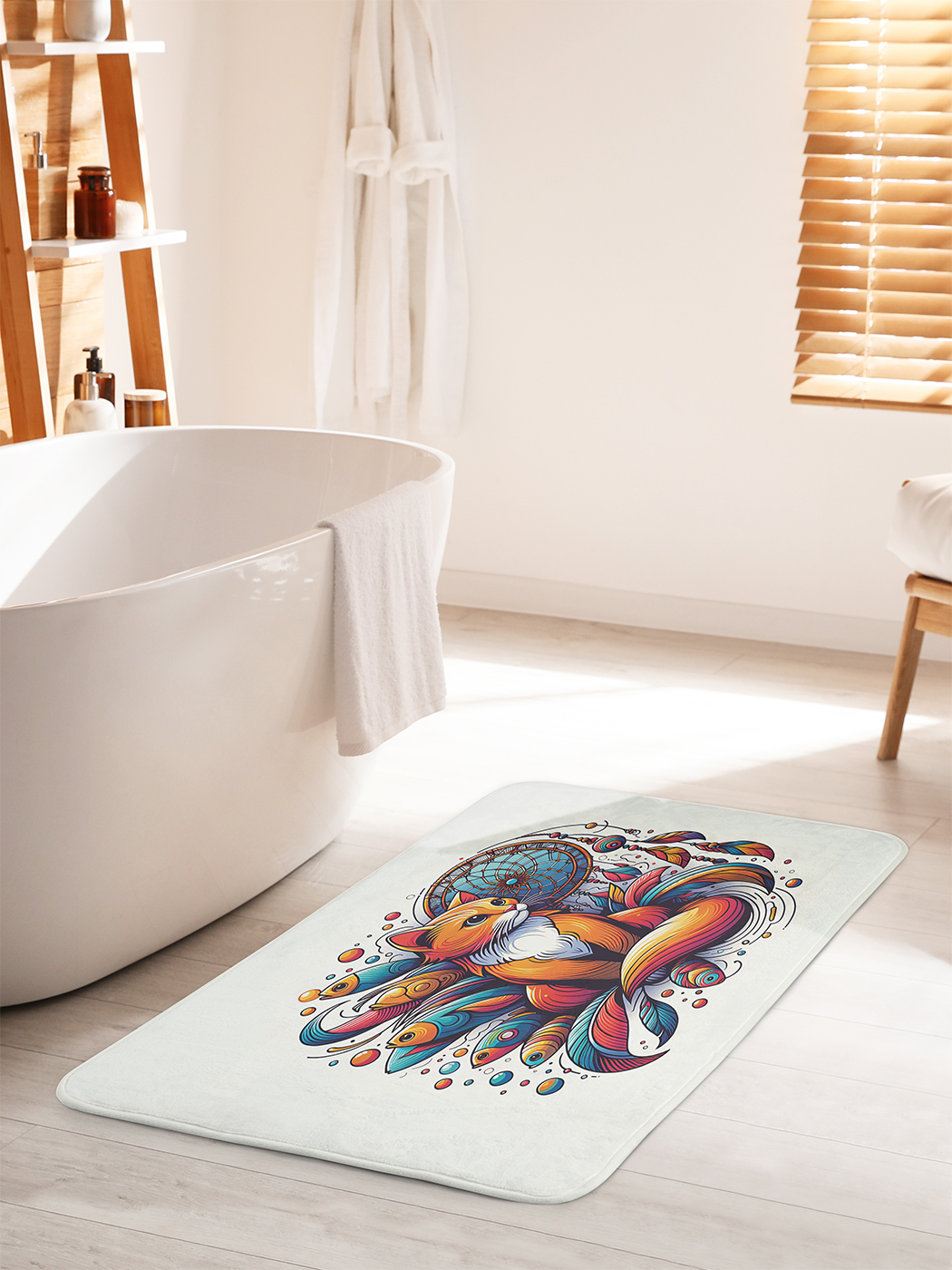 

Коврик для ванной туалета душа JoyArty "Кот-ловец", bath_sd1166_60x100