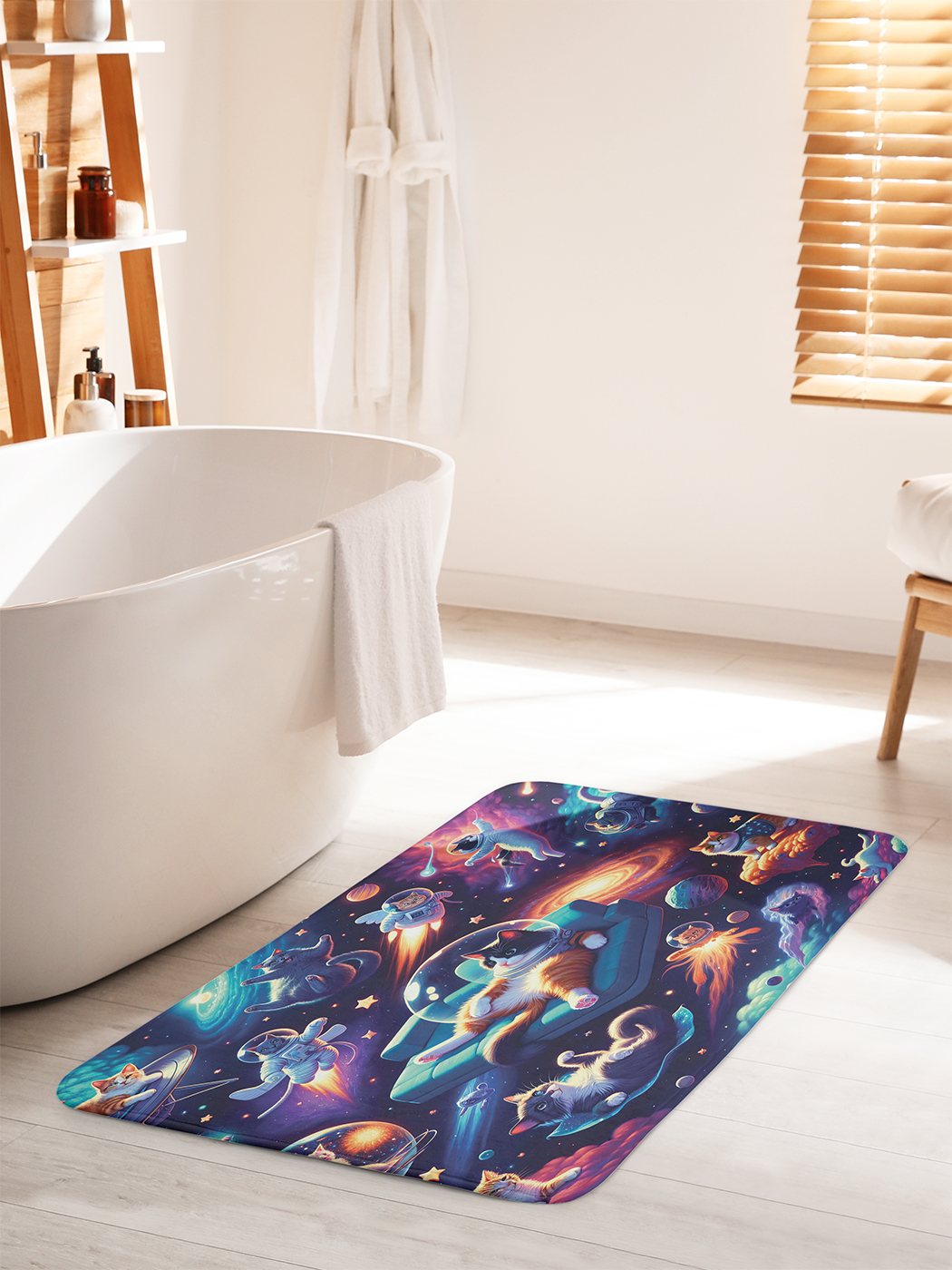 

Коврик для ванной туалета душа JoyArty "Космические коты", bath_sd1425_60x100