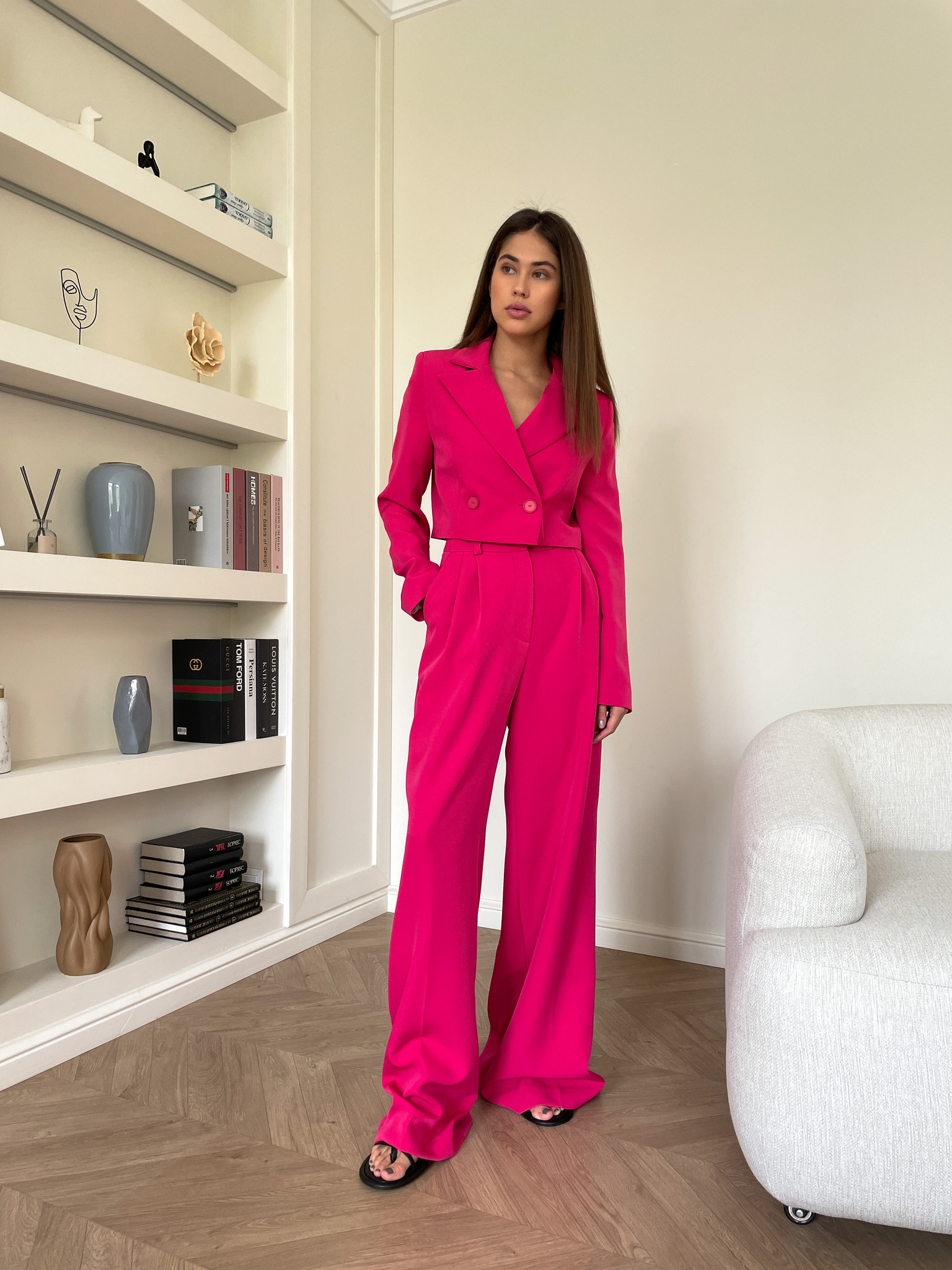 

Брюки женские Charmstore БР-020 розовые S, БР-020