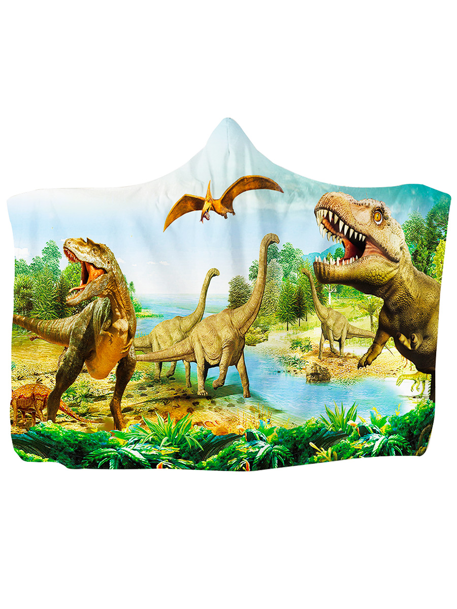 Плед с капюшоном StarFriend динозавры Мир юрского периода Jurassic World 130х150 см
