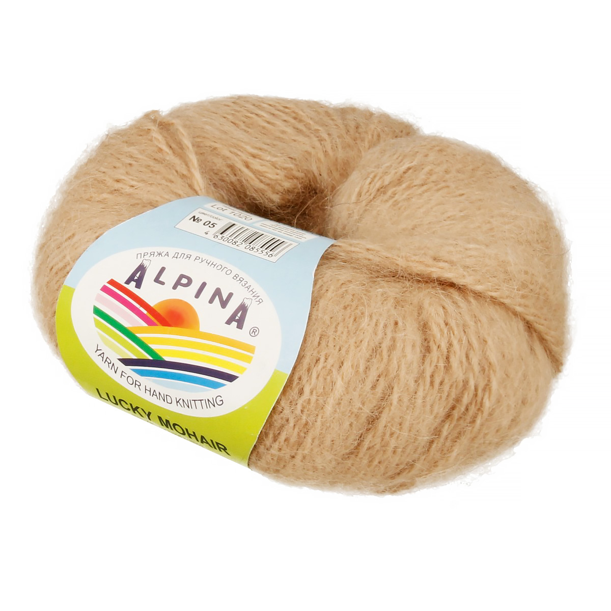 

Пряжа Alpina Lucky mohair 10 шт. по 50 г 60% кид мохер, 40% акрил 150 м №05 бежевый, LUCKY MOHAIR