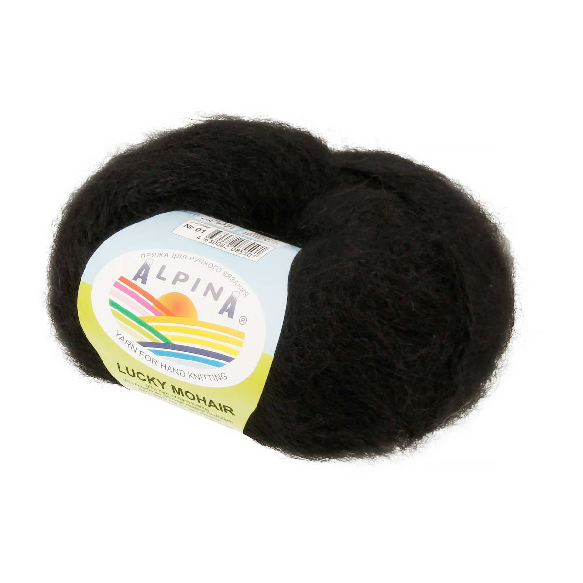 

Пряжа Alpina Lucky mohair 10 шт. по 50 г 60% кид мохер, 40% акрил 150 м №01 чёрный, Черный, LUCKY MOHAIR