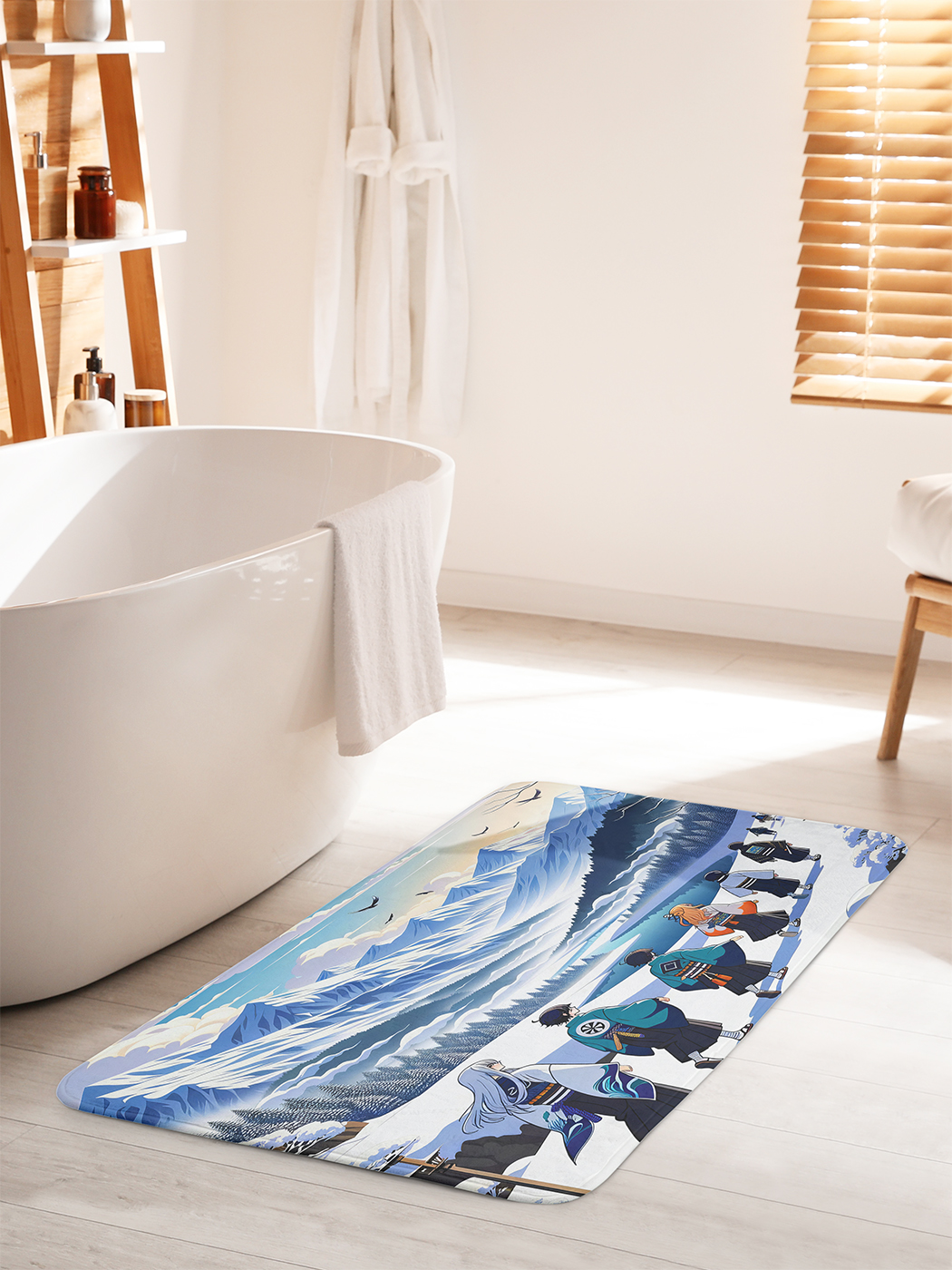 

Коврик для ванной туалета душа JoyArty "Аниме в горах", bath_sd1392_60x100