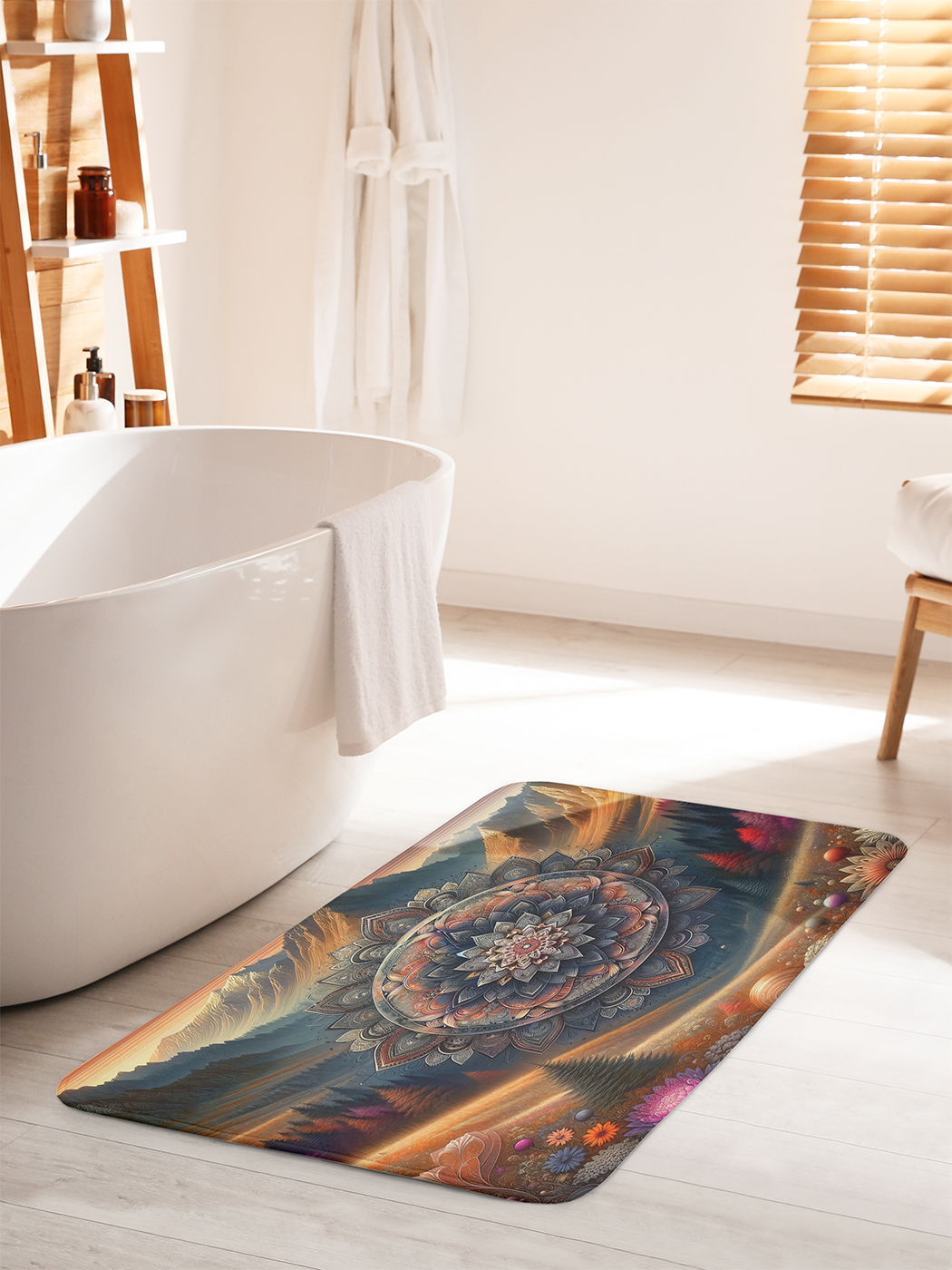 

Коврик для ванной туалета душа JoyArty "Символ лотоса", bath_sd1479_60x100