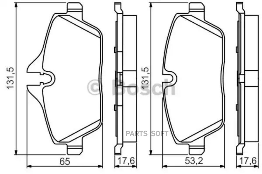 

Тормозные колодки Bosch 0986495251