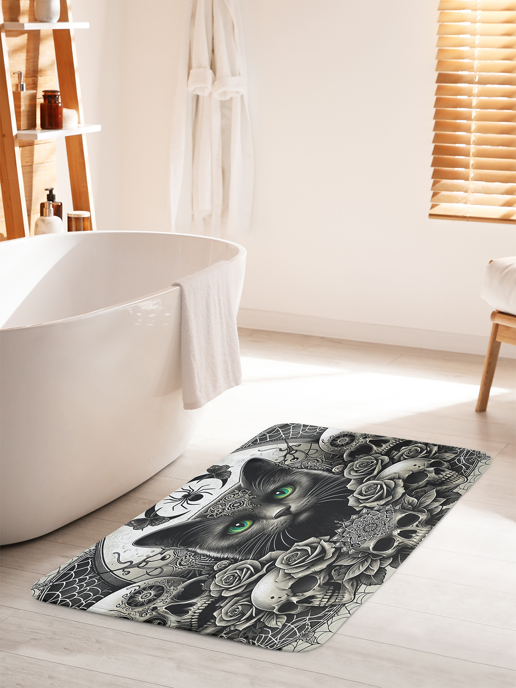 

Коврик для ванной туалета душа JoyArty "Готическая кошка", bath_sd1452_60x100