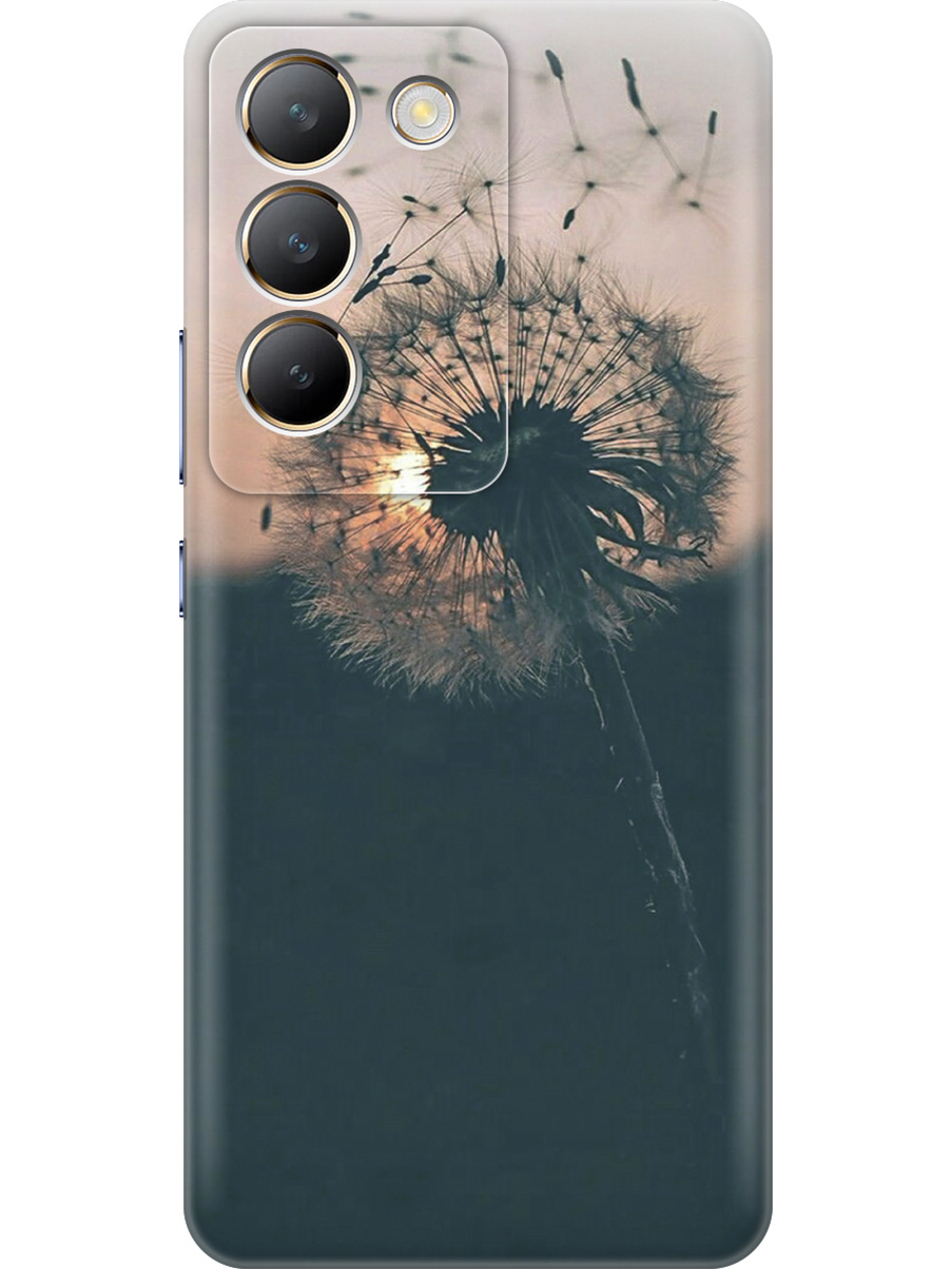 

Силиконовый чехол на Vivo V30 Lite 4g с принтом "Одуванчик на закате", Прозрачный;серый;черный, 783985622