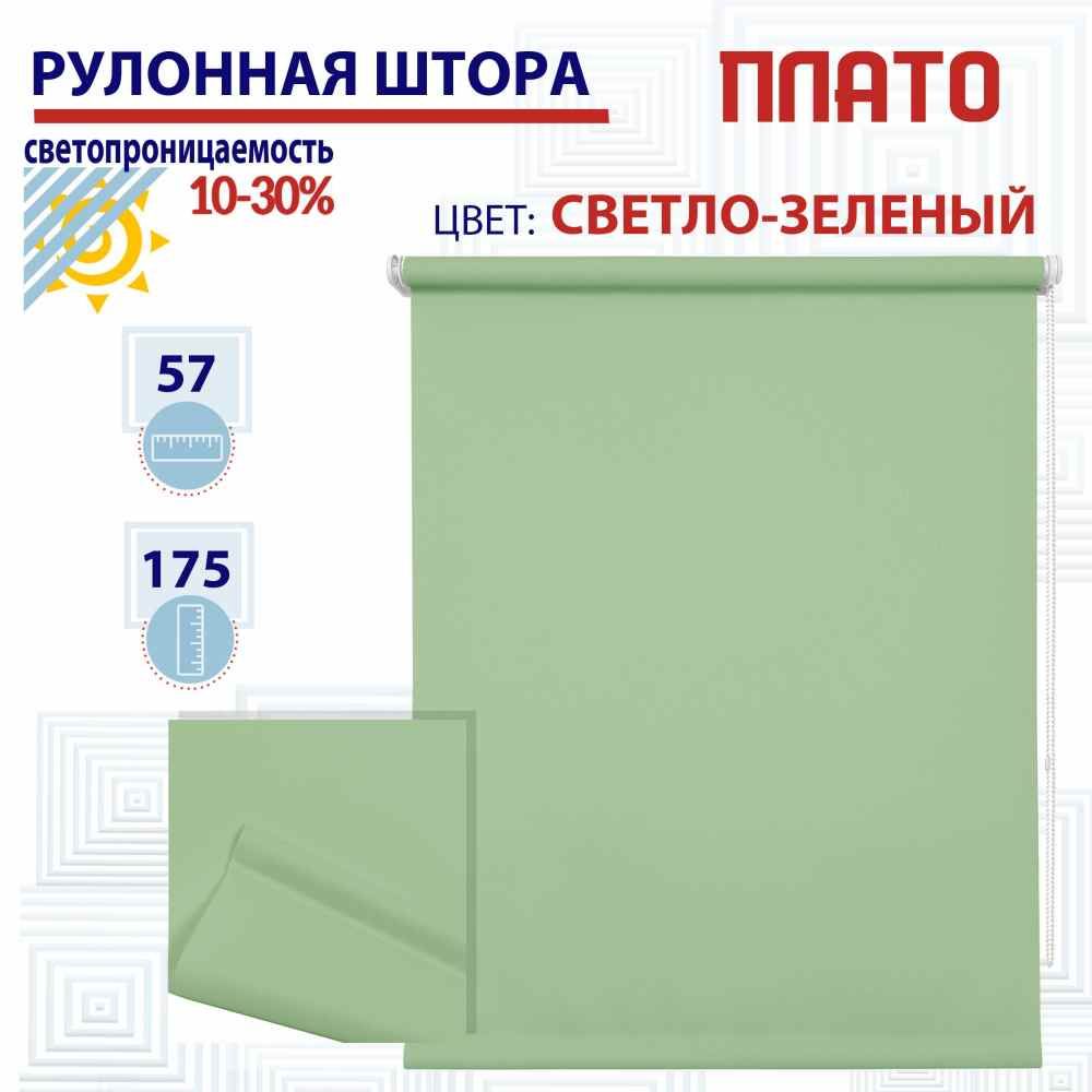 

Рулонная штора 57х175 см Плато светло-зеленый, ТК2138740, РШ2024ПлайникТу