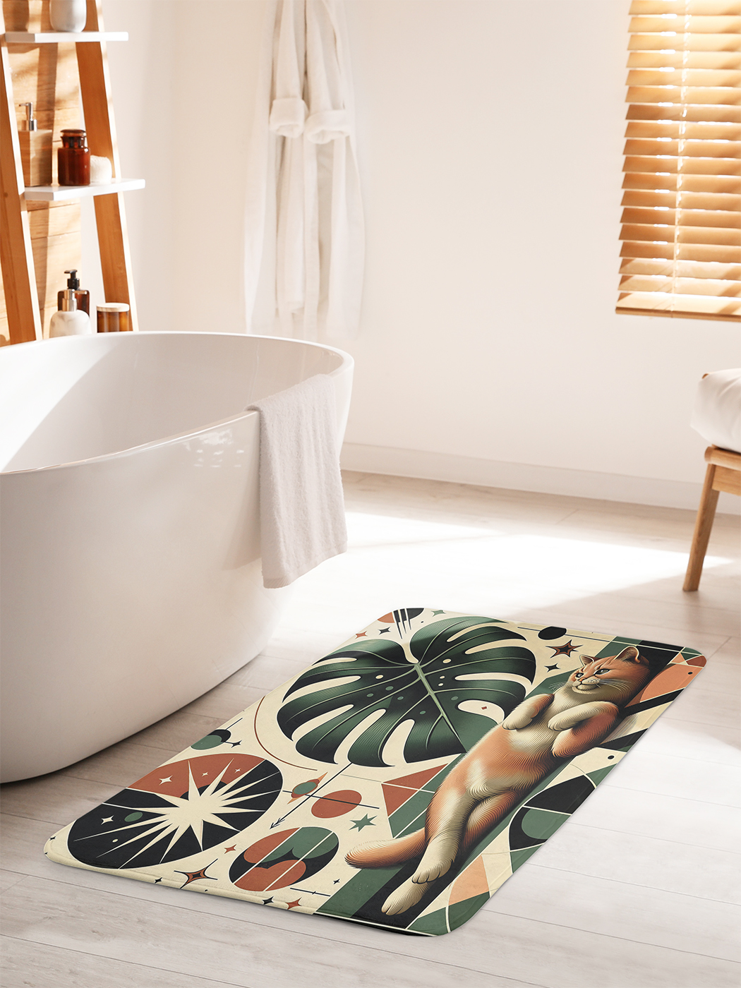 

Коврик для ванной туалета душа JoyArty "Кошачий арт", bath_sd1423_60x100
