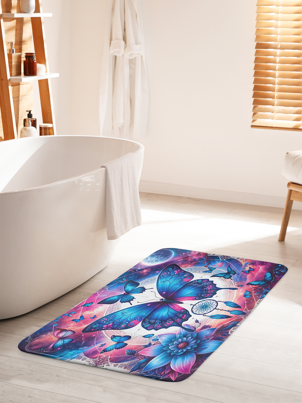 

Коврик для ванной туалета душа JoyArty "Космические бабочки", bath_sd1419_60x100