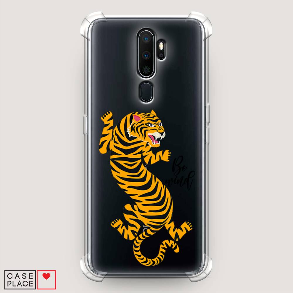 фото Противоударный силиконовый чехол "tiger be wind" на oppo a9 (2020) awog